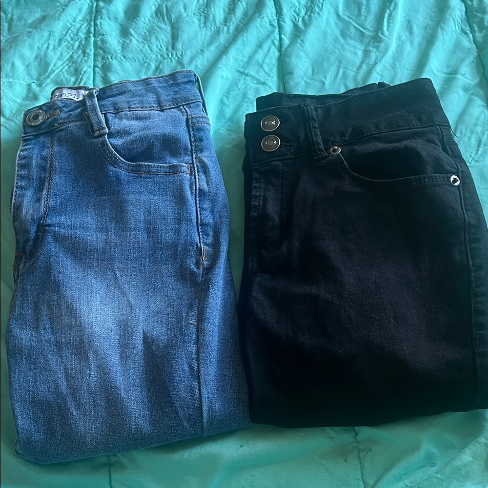 Rue21 Blue and Black Skinny Pants
